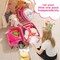 Costway 2Pc 12'' 16'' Kids Luggage Set Suitcase Backpack School Travel Trolley ABS pinkpink&light greendark bluelight